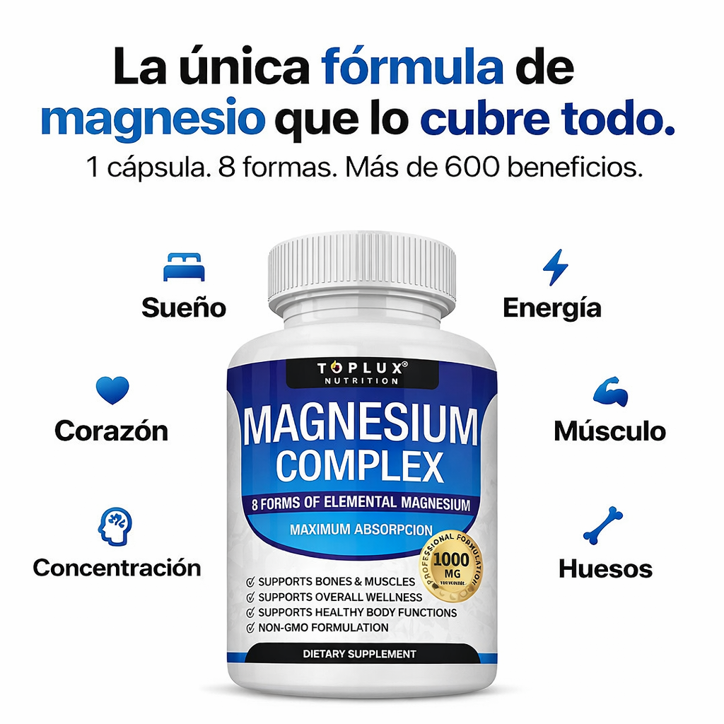 MAGNESIUM COMPLEX ORIGINAL™ | Reduce Estrés + Mejora Sueño + Relajación Total
