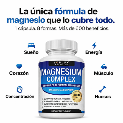 MAGNESIUM COMPLEX ORIGINAL™ | Reduce Estrés + Mejora Sueño + Relajación Total
