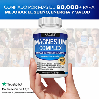 MAGNESIUM COMPLEX ORIGINAL™ | Reduce Estrés + Mejora Sueño + Relajación Total