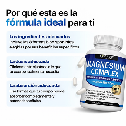 MAGNESIUM COMPLEX ORIGINAL™ | Reduce Estrés + Mejora Sueño + Relajación Total
