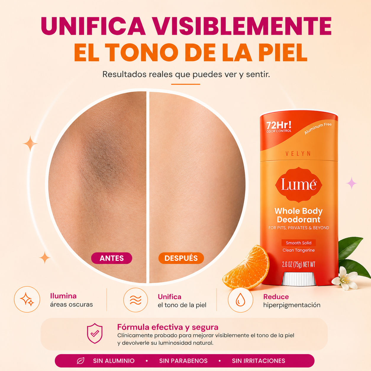 VELYN™ Lume Desodorante Corporal Total 72H | Cuidado Premium + Frescura Completa