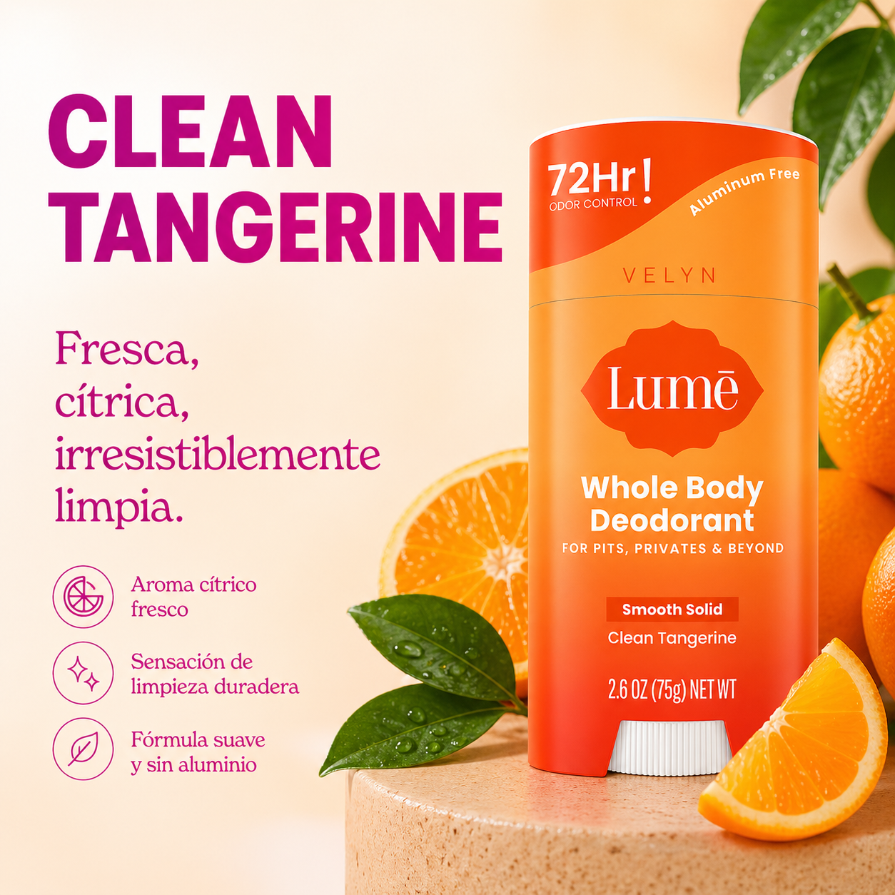 VELYN™ Lume Desodorante Corporal Total 72H | Cuidado Premium + Frescura Completa
