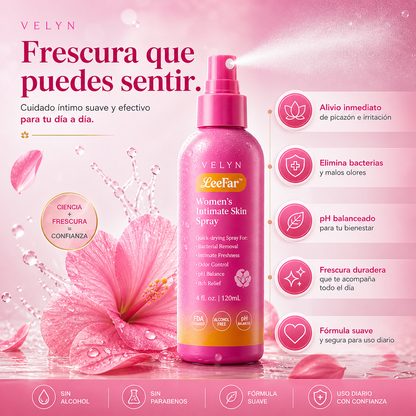 VELYN™ LeeFar Spray Íntimo 2x1 | Frescura + Equilibrio pH