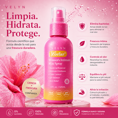 VELYN™ LeeFar Spray Íntimo 2x1 | Frescura + Equilibrio pH