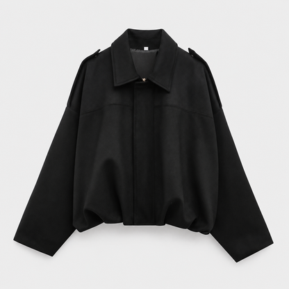 Genuine Leather Aviator Jacket | Designer Women's Shearling-Lined  Coat | Luxury Oversized Fit | Exclusive AW25 Collection