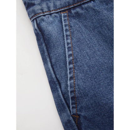 Effortless Chic Denim Jumpsuit | Wide Leg Silhouette · Deep V-Neck · Pocket Detail
