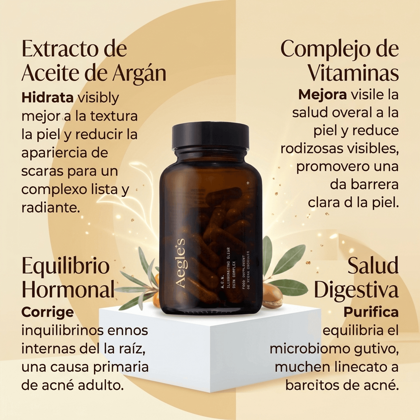 Aeglés™ Tratamiento Anti-Acné Desde la Raíz + Piel Clara Sin Brotes