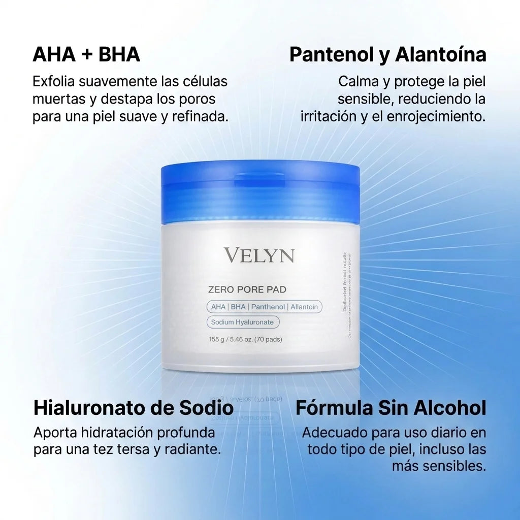 VELYN™ Oferta Pads Anti-Poros + Efecto Piel Lisa y Refinada