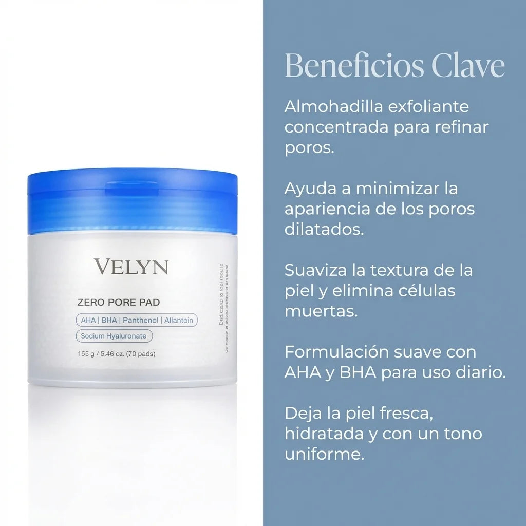 VELYN™ Oferta Pads Anti-Poros + Efecto Piel Lisa y Refinada